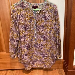 J Crew, Liberty fabric, women’s size 10 tunic top